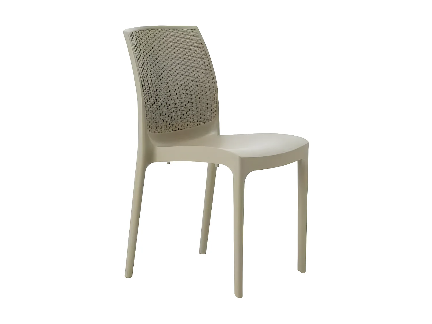 Silla de cocina Apilable de Poliratán BOHÈME Línea Grand Soleil - Beige