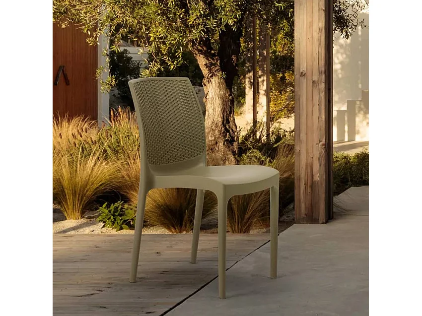 20 Sillas de cocina Apilable de Poliratán BOHÈME Línea Grand Soleil