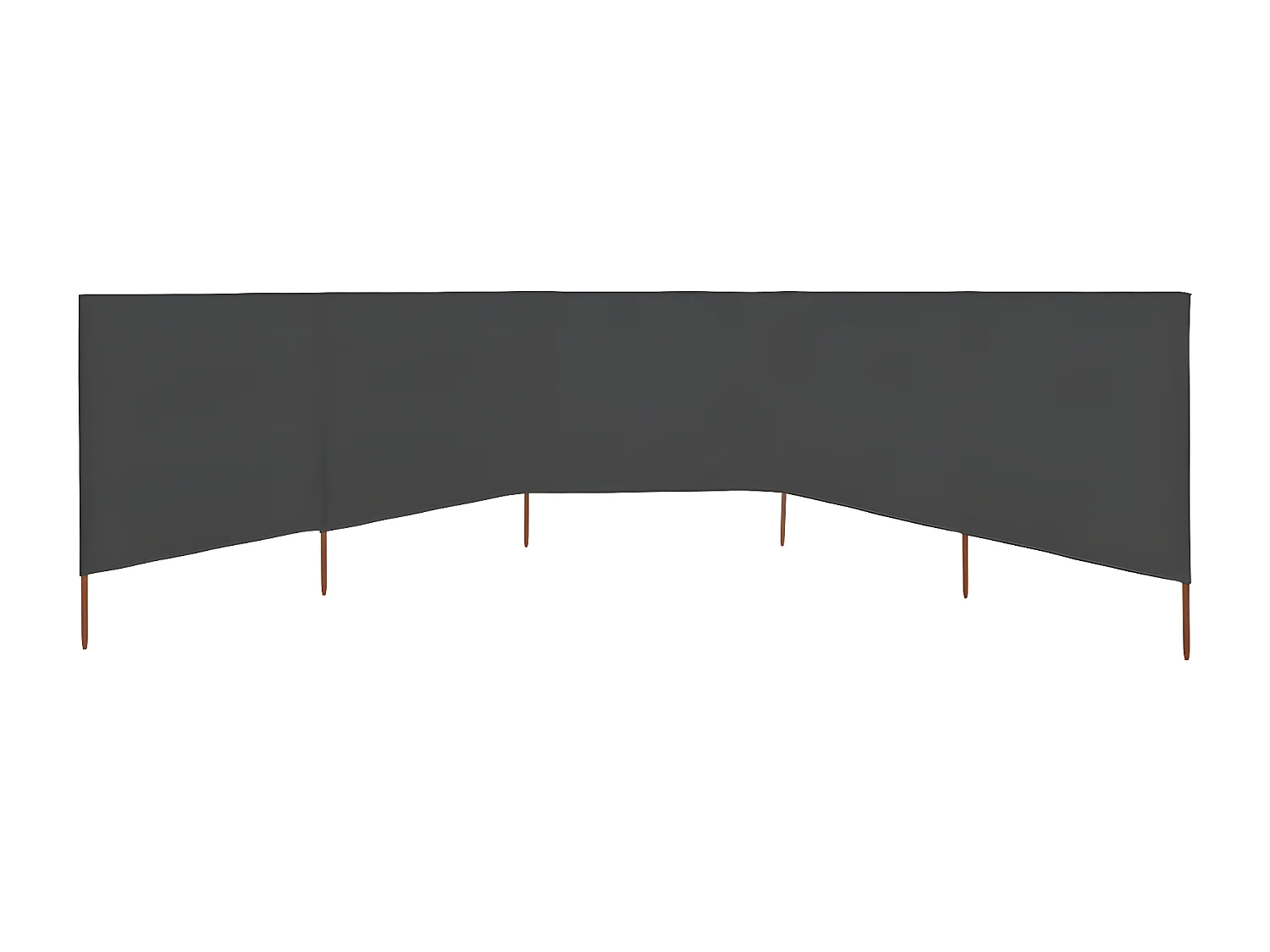 Para-vento com 5 painéis em tecido 600x120 cm antracite