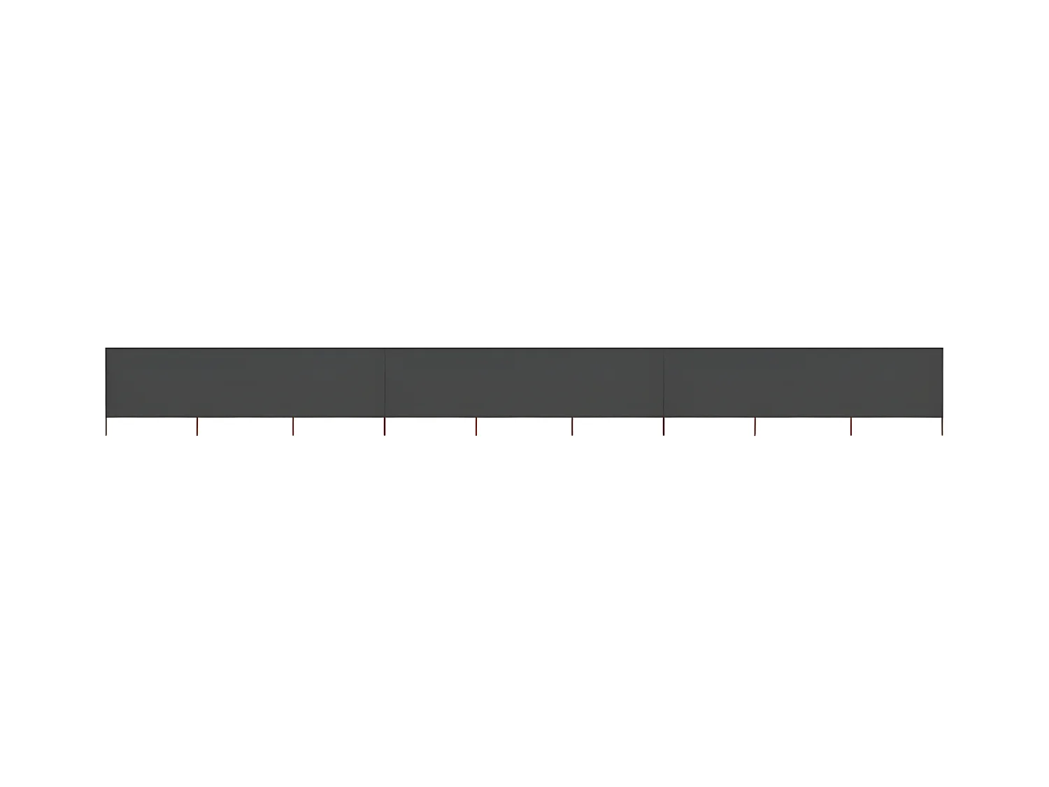 Paravent 9 panneaux Tissu 1200 x 160 cm Anthracite