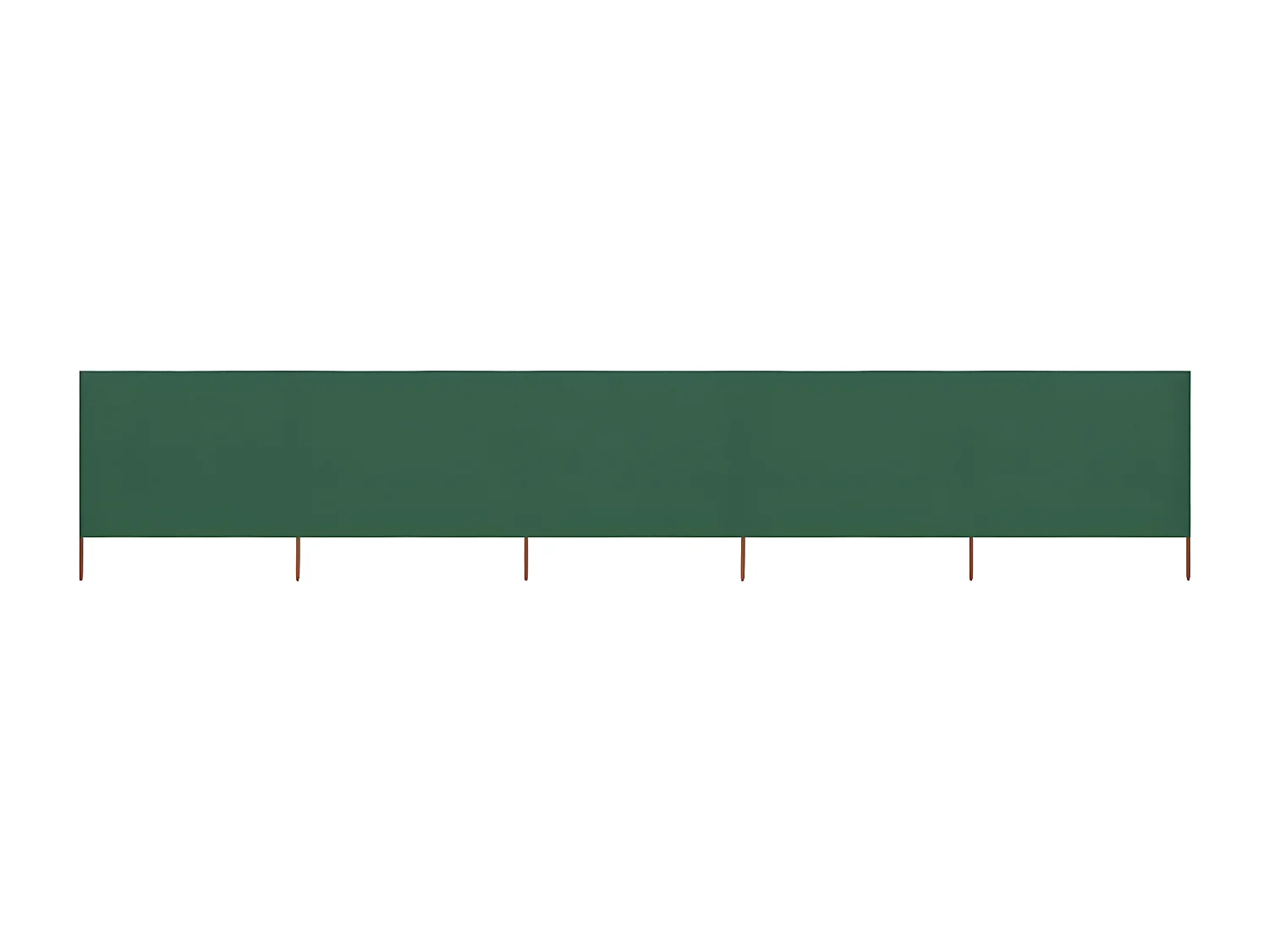 Para-vento com 5 painéis em tecido 600x160 cm verde