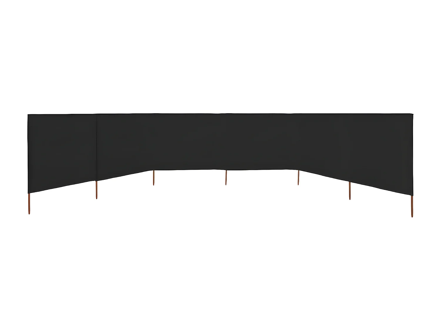 Paravent 6 panneaux Tissu 800 x 120 cm Noir
