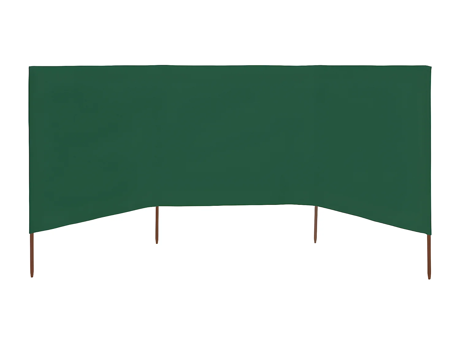 Para-vento com 3 painéis em tecido 400x120 cm verde