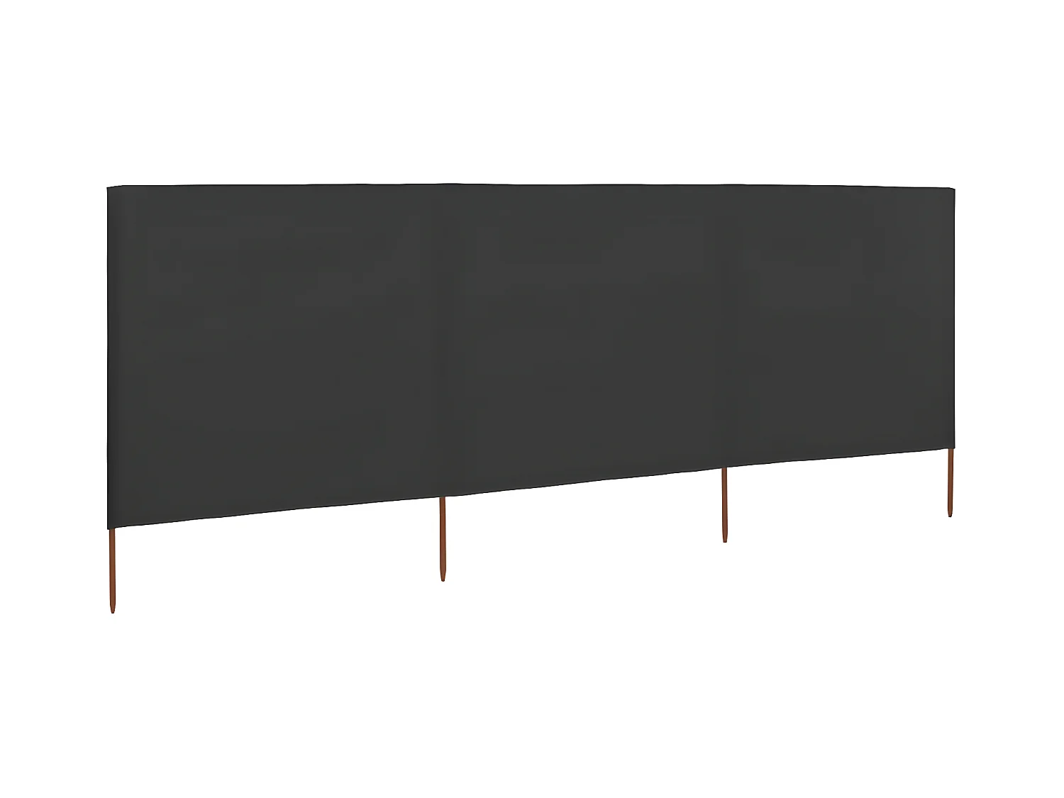 Paravent 3 panneaux Tissu 400 x 120 Anthracite