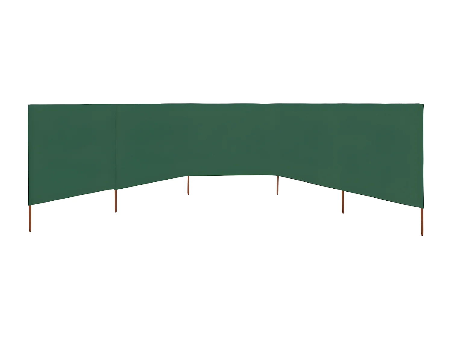 Paravent 5 panneaux Tissu 600 x 120 cm Vert