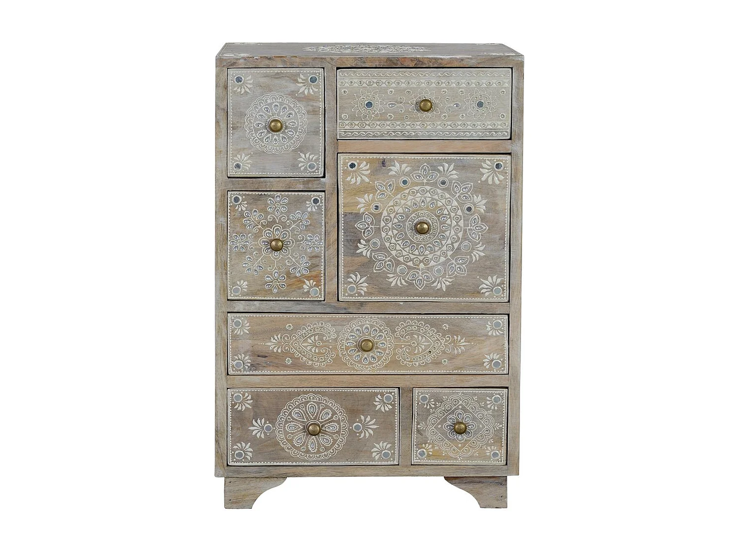 Meuble de téléphone de manguier naturel