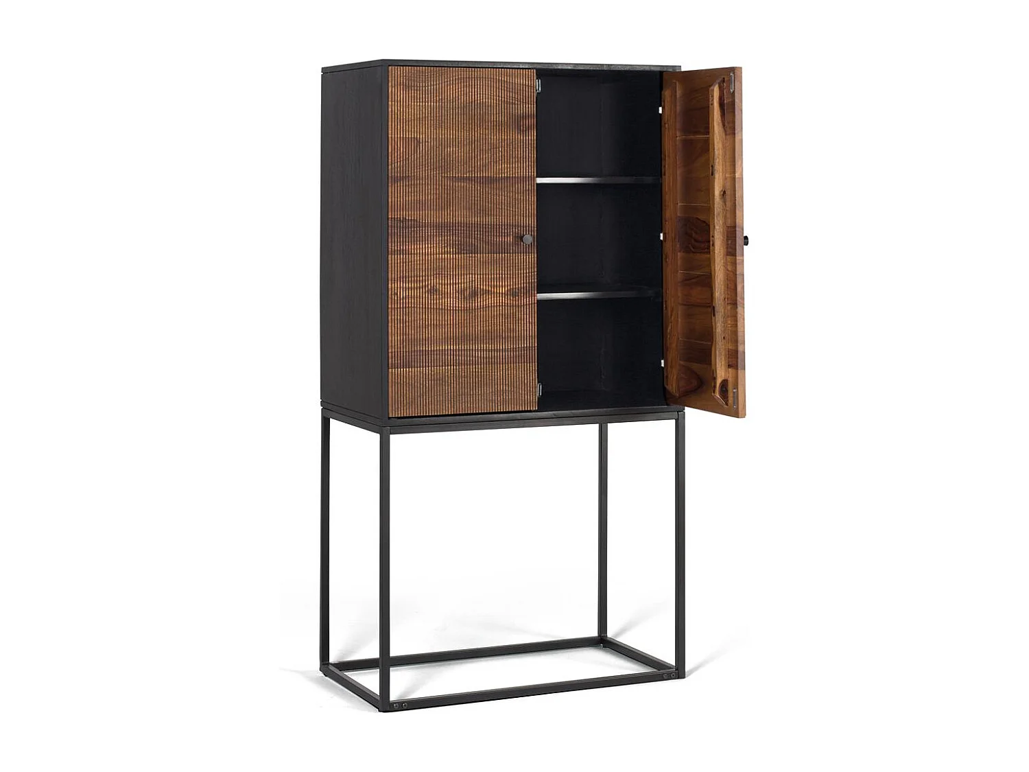 Armoire en bois manguier et métal