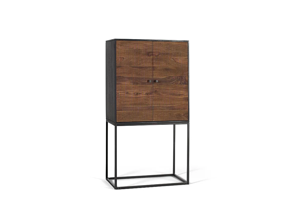 Buffet en palissandre et bois de manguier, 80 cm, style rustique moderne - 150 x 80 x 45
