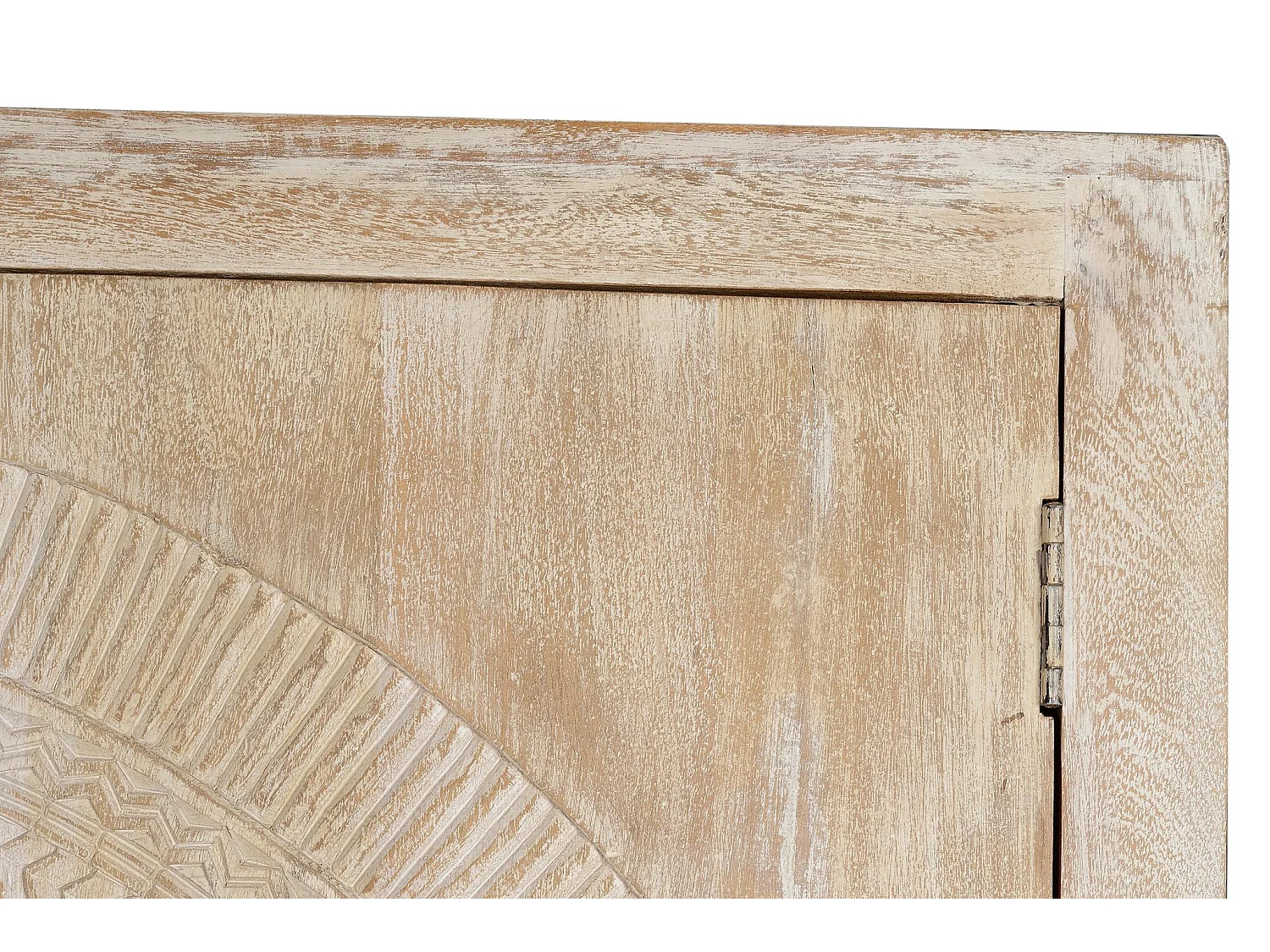 Armoire en bois de manguier 125 cm, style ethnique rustique - 176 x 124 x 42