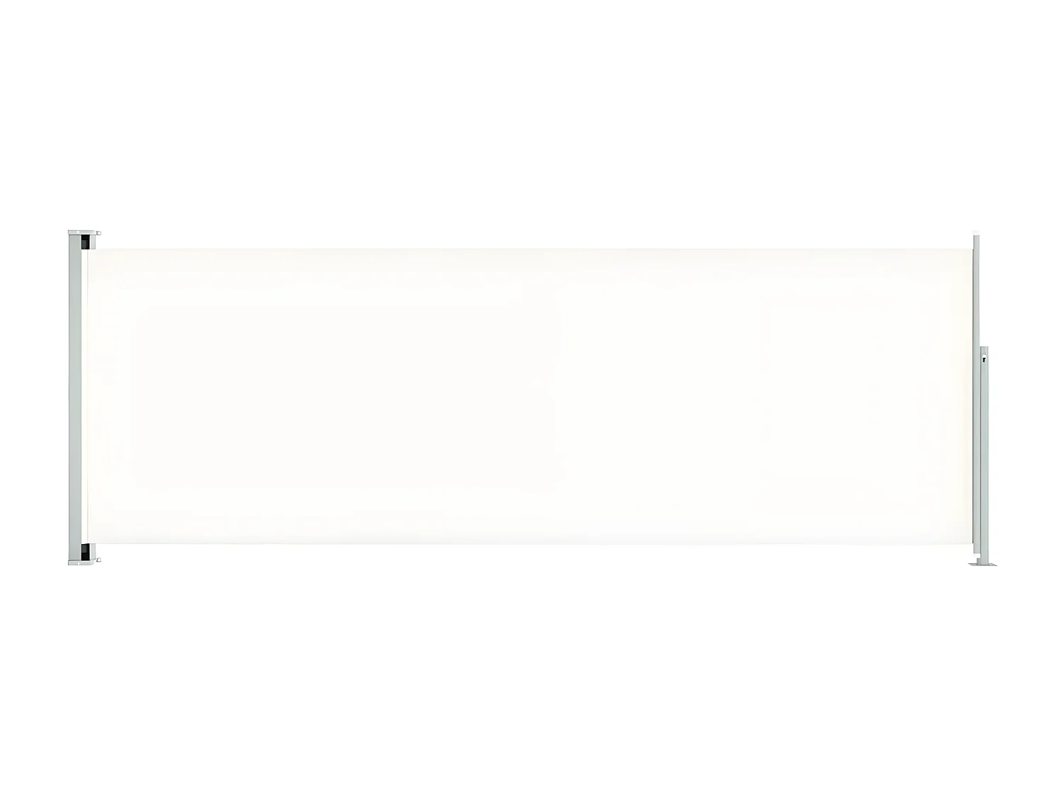 Auvent latéral rétractable de patio 220x600 cm Crème