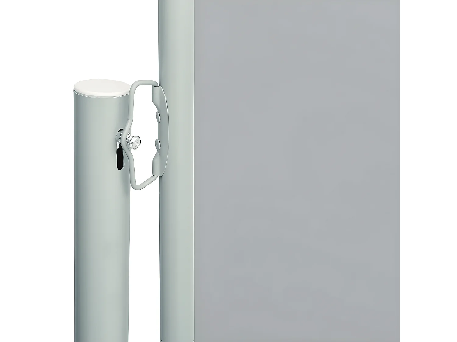 Auvent latéral rétractable de patio 220x600 cm Gris