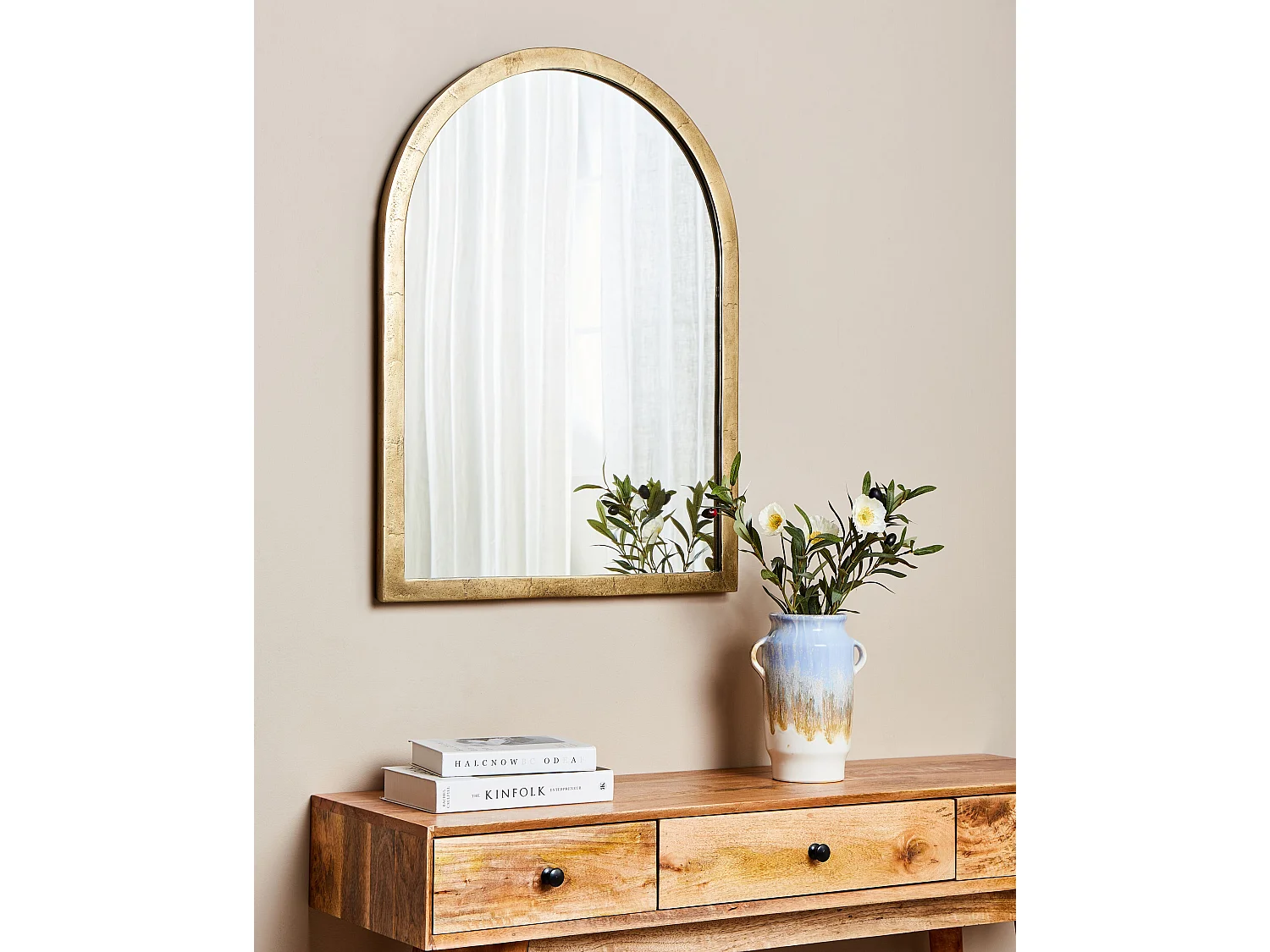 Wandspiegel RAMGANGA 60 cm 80 cm Metaal Goud