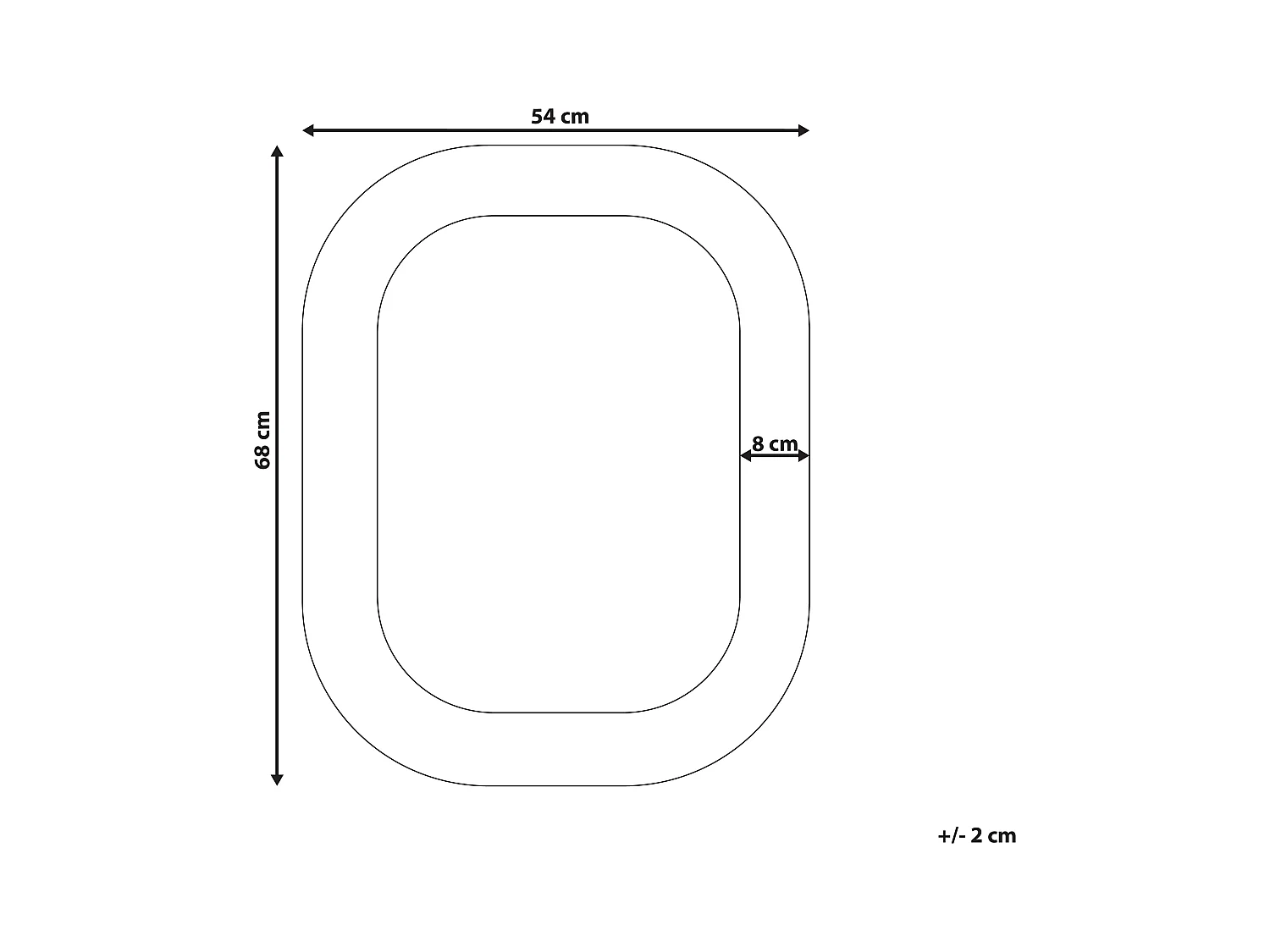 Wandspiegel SANKOSZ 54 cm 68 cm Metaal Goud