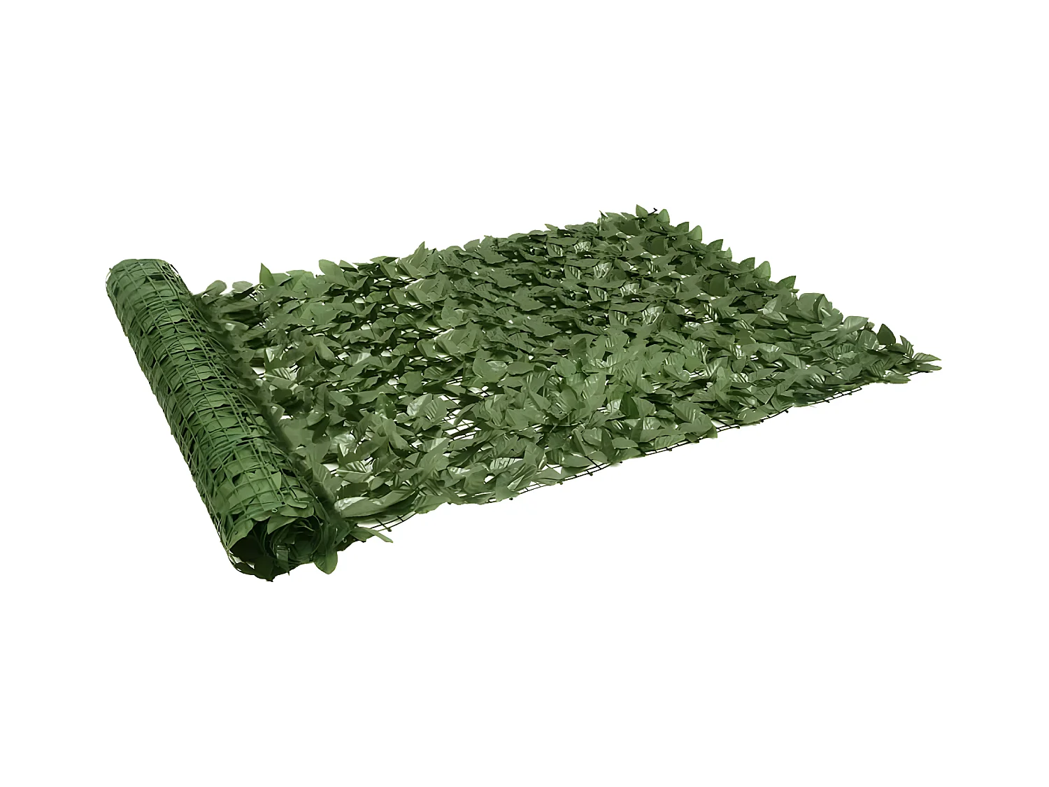 Brise-vue de balcon avec feuilles vert foncé 300x150 cm