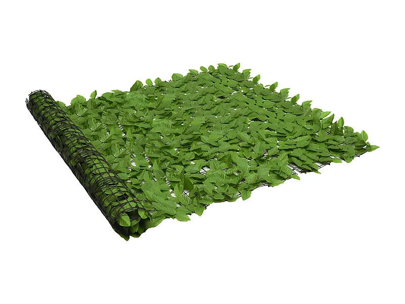 Valla de privacidad de balcón de hojas verde 300x150 cm