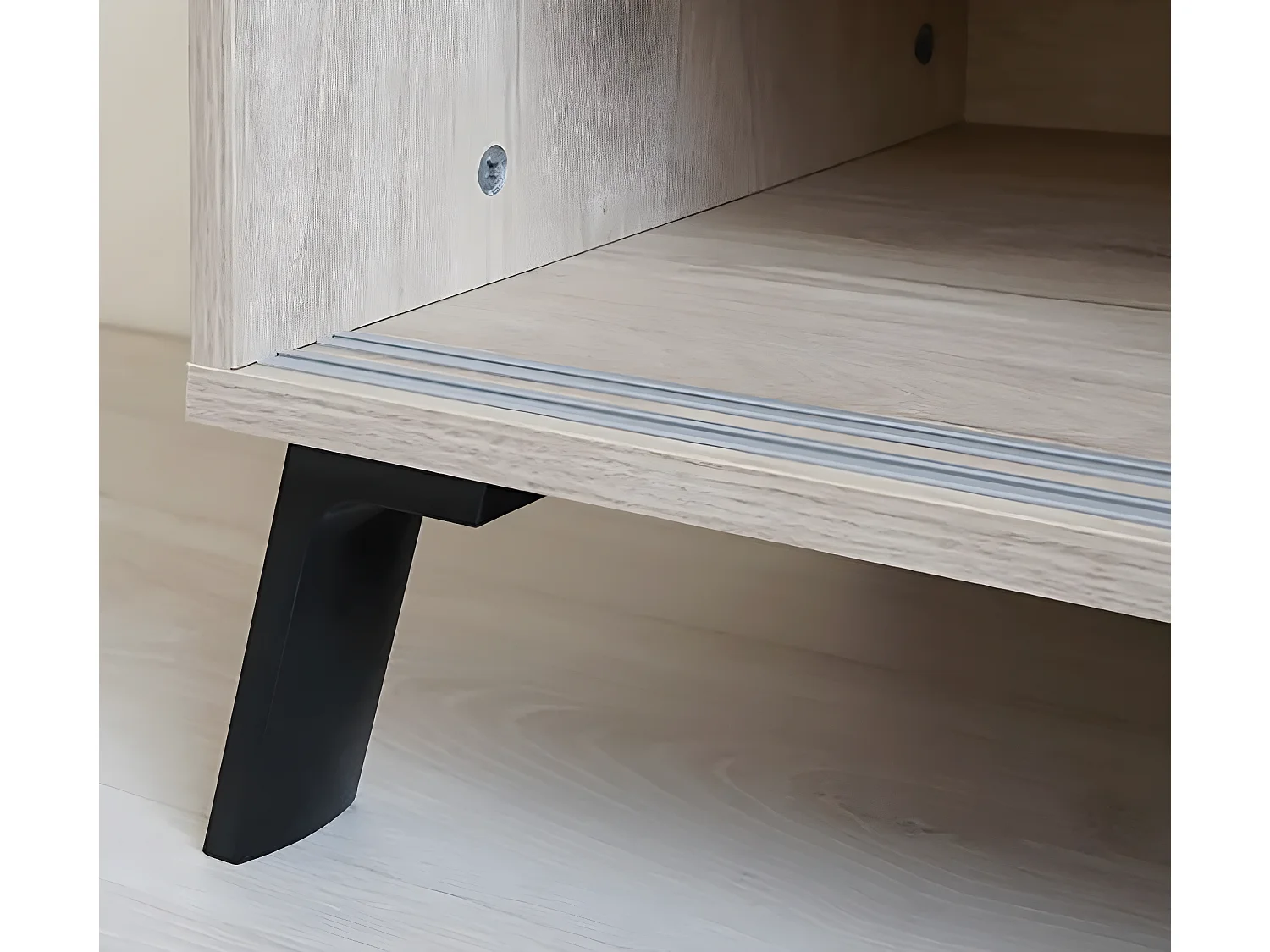 Aparador 2 puertas color efecto madera - Altura 87 x Longitud 120 x Profundidad 40 cm