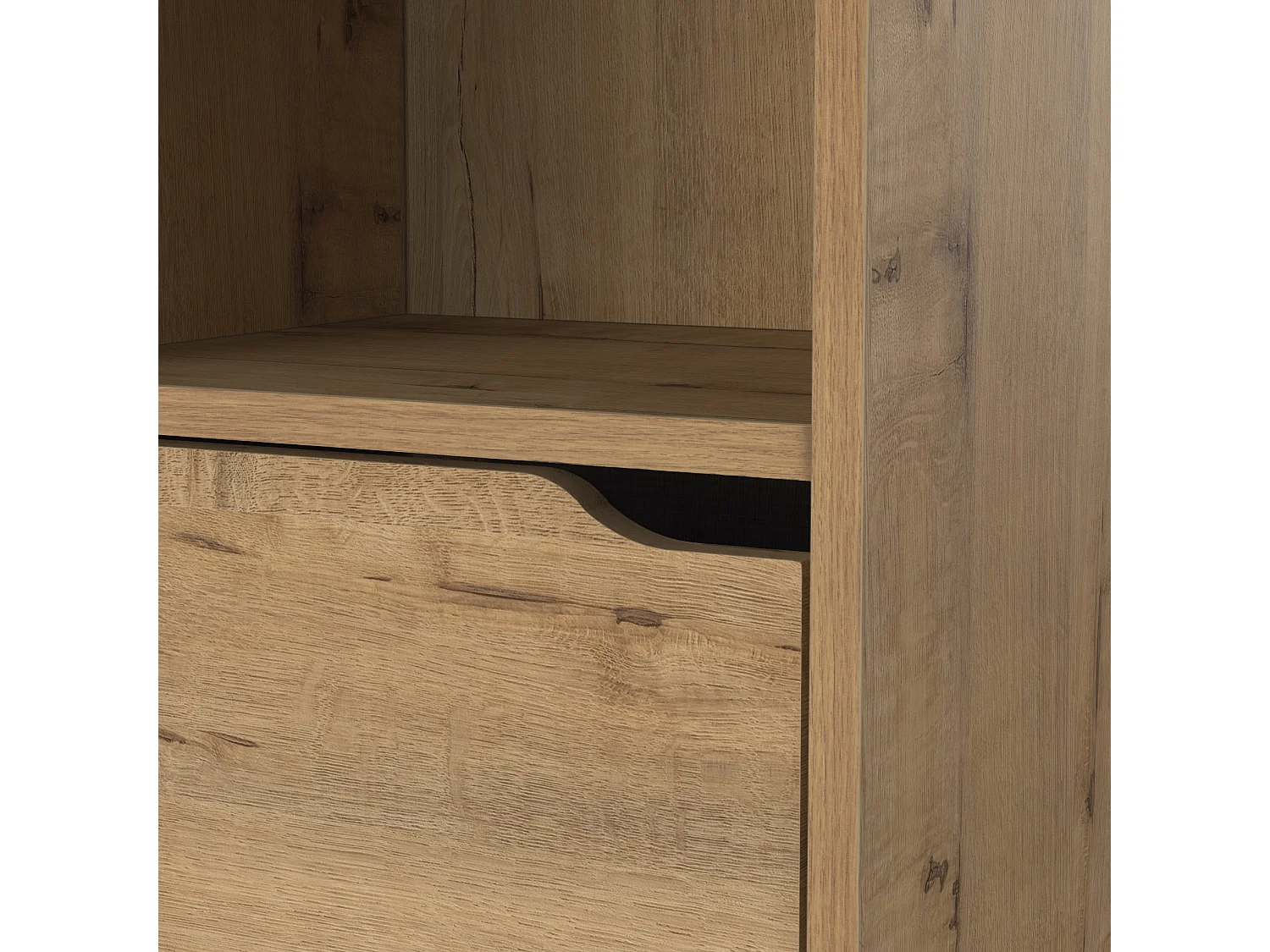 Columna de Baño color Roble dorado - Altura 150 x Longitud 36 x Profundidad 30 cm