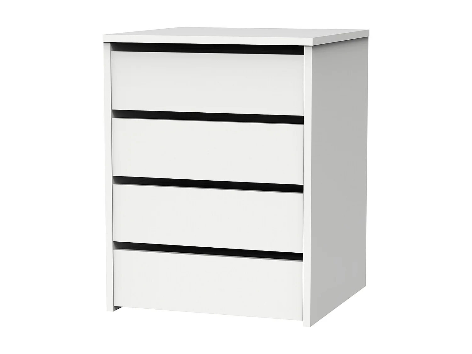 Cómoda Mueble de almacenamiento color Blanco brillante - Altura 61 x Longitud 46 x Profundidad 45 cm