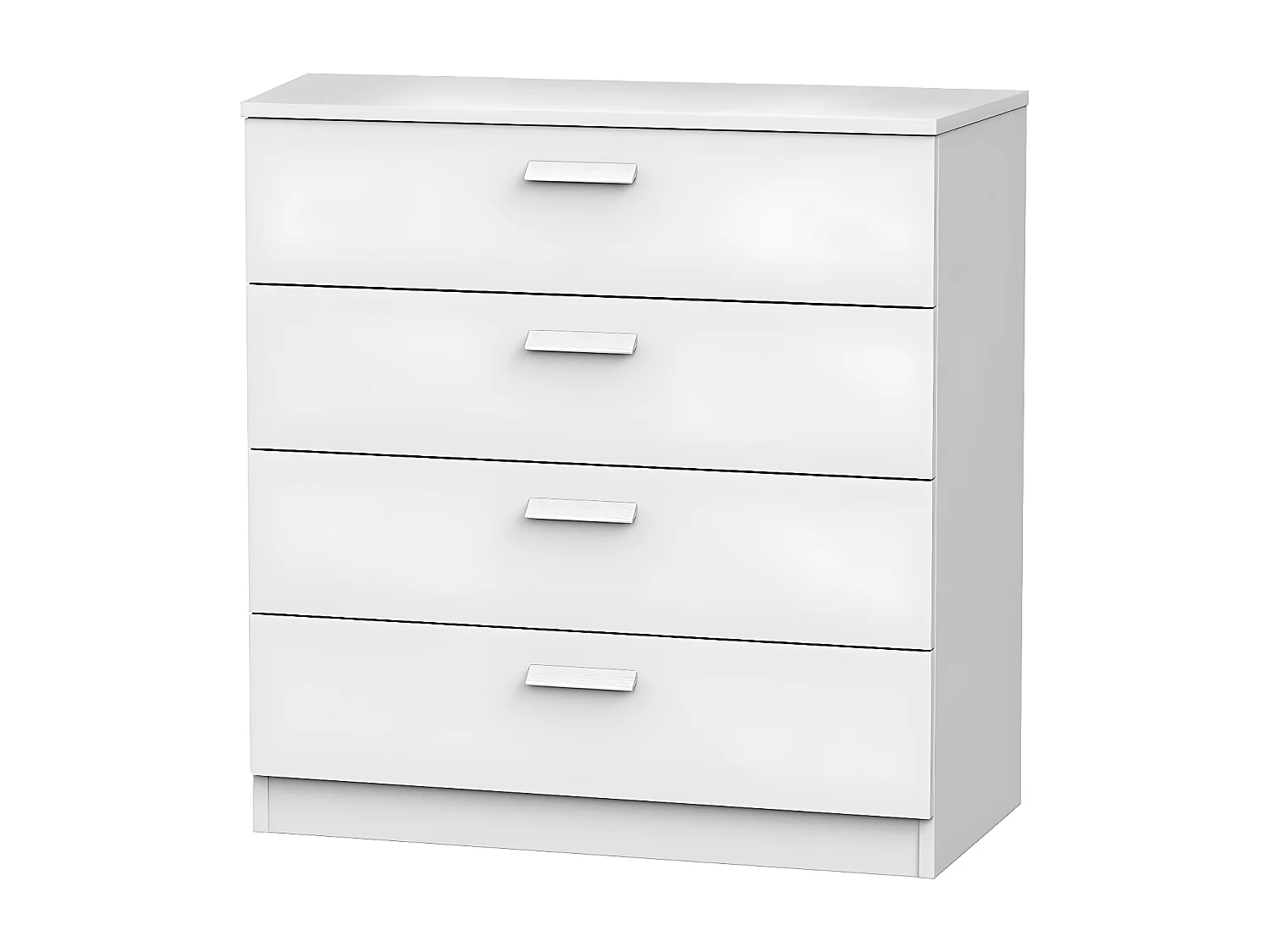 Cómoda Mueble de almacenamiento color Blanco - Altura 78 x Longitud 74 x Profundidad 40 cm