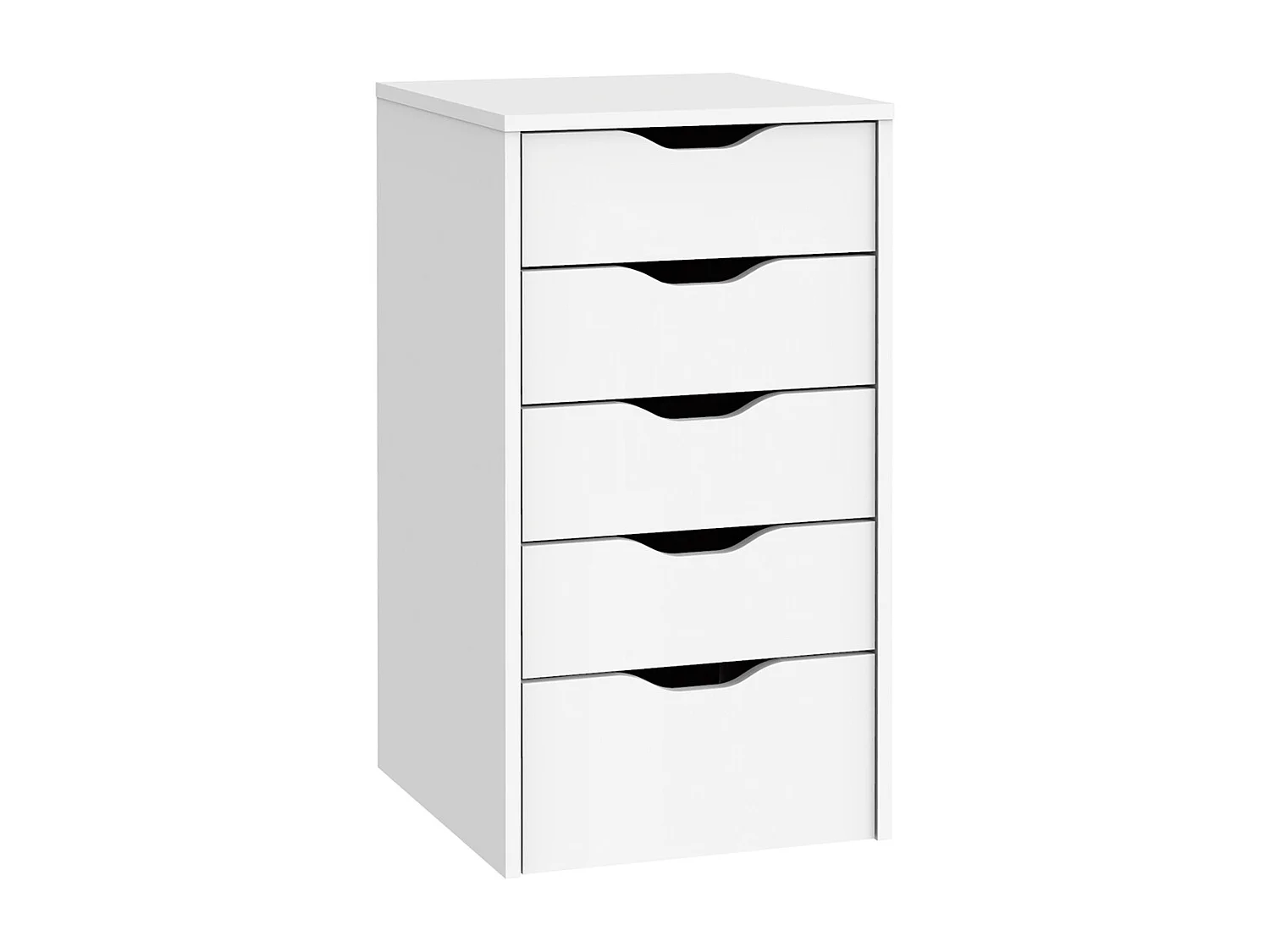 Cómoda Mueble de almacenamiento color Blanco - Altura 71 x Longitud 40 x Profundidad 43 cm