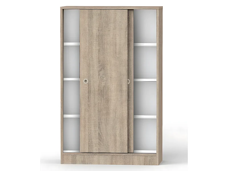 Armario con 2 puertas correderas color Cambrian - Altura 120 x Longitud 74 x Profundidad 33 cm