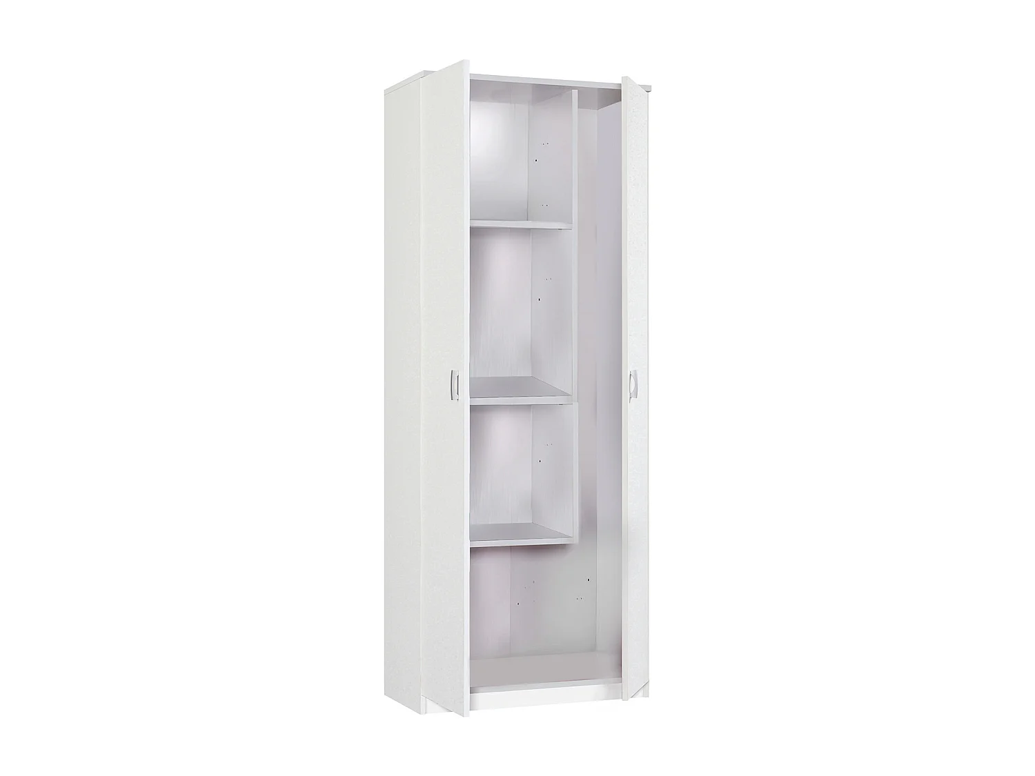 Armario / Mueble de almacenamiento, color Blanco - Altura 180 x Longitud 80 x Profundidad 35 cm