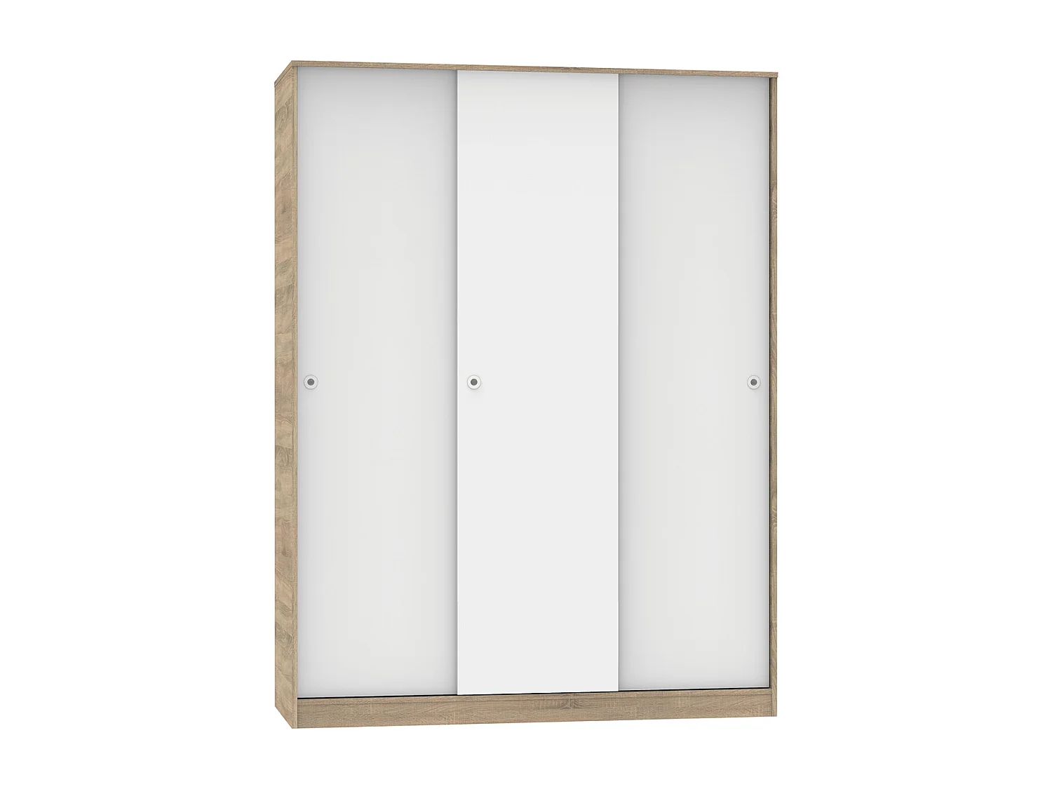 Armario con 3 puertas correderas color Cambrian/Blanco - Altura 200 x Longitud 150 x Profundidad 55 cm