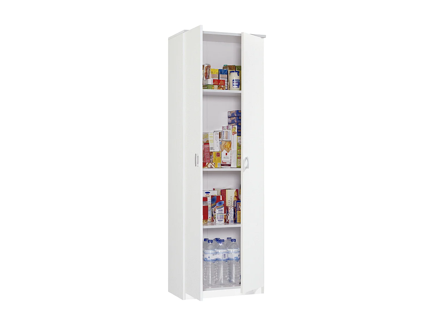 Armario / Mueble de almacenamiento, color Blanco - Altura 180 x Longitud 60 x Profundidad 35 cm