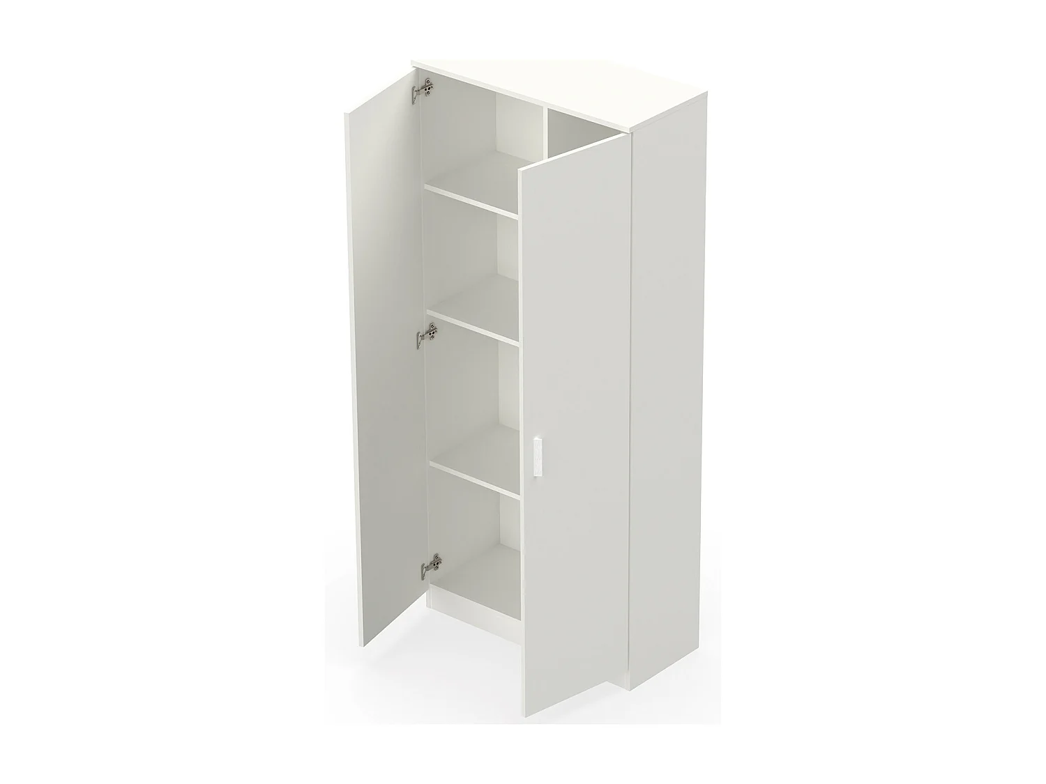 Armario / Mueble de almacenamiento color Blanco - Altura 180 x Longitud 80 x Profundidad 35 cm