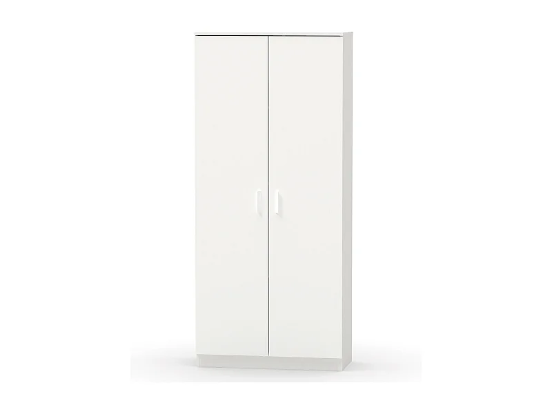 Armario / Mueble de almacenamiento color Blanco - Altura 180 x Longitud 80 x Profundidad 35 cm