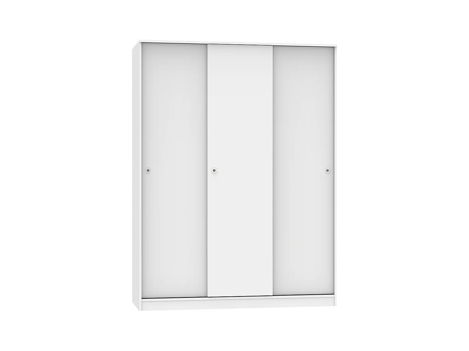 Armario con 3 puertas correderas color Blanco - Altura 200 x Longitud 150 x Profundidad 55 cm