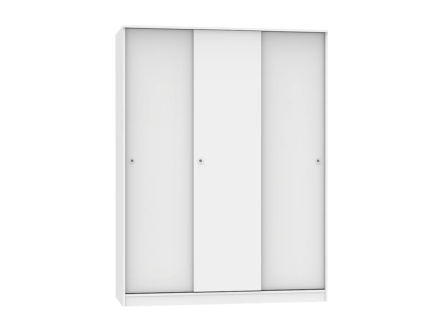 Armario con 3 puertas correderas color Blanco - Altura 200 x Longitud 150 x Profundidad 55 cm