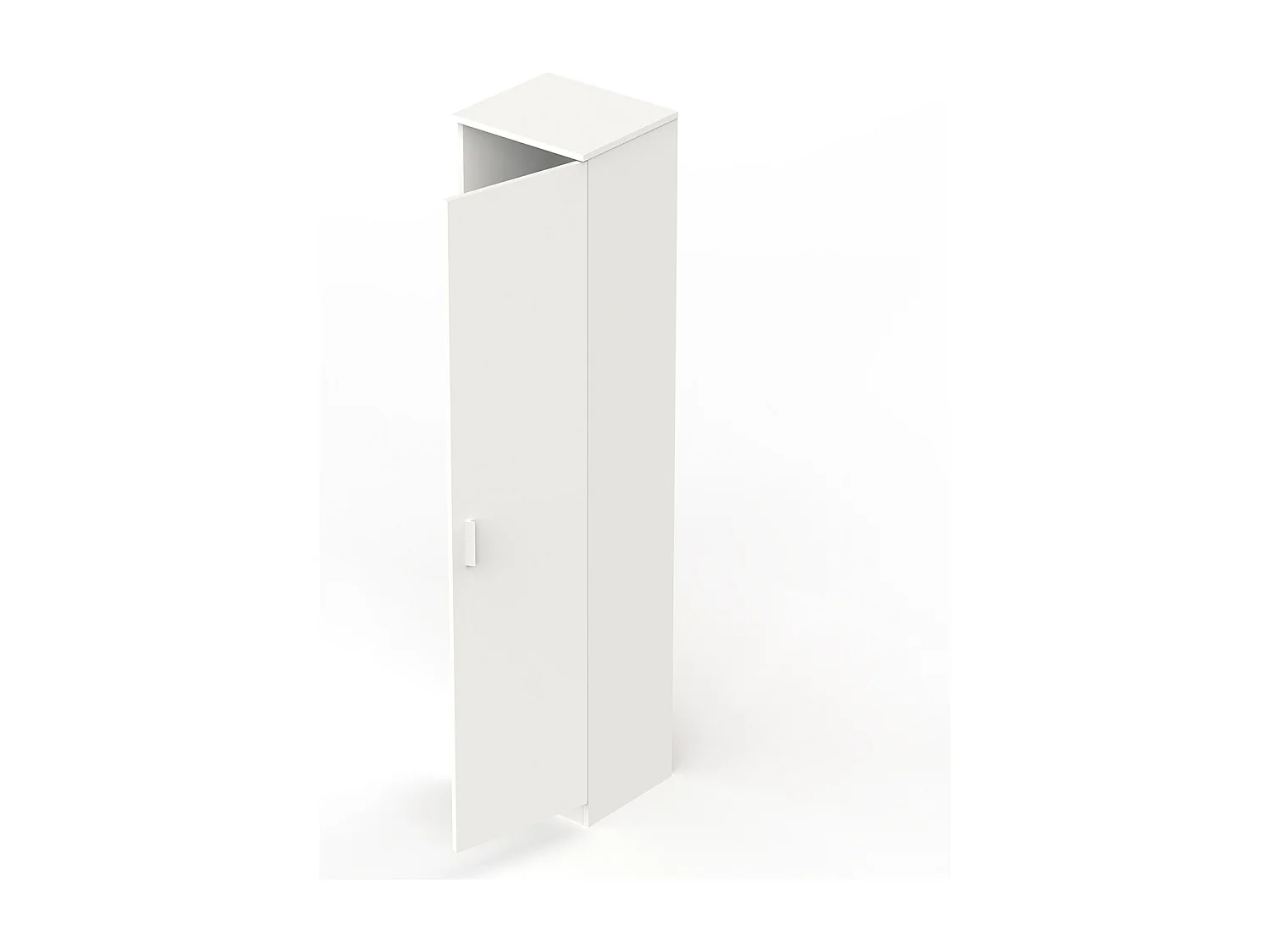 Armario / Mueble de almacenamiento color Blanco - Altura 180 x Longitud 40 x Profundidad 35 cm