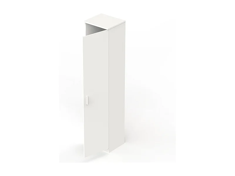 Armario / Mueble de almacenamiento color Blanco - Altura 180 x Longitud 40 x Profundidad 35 cm