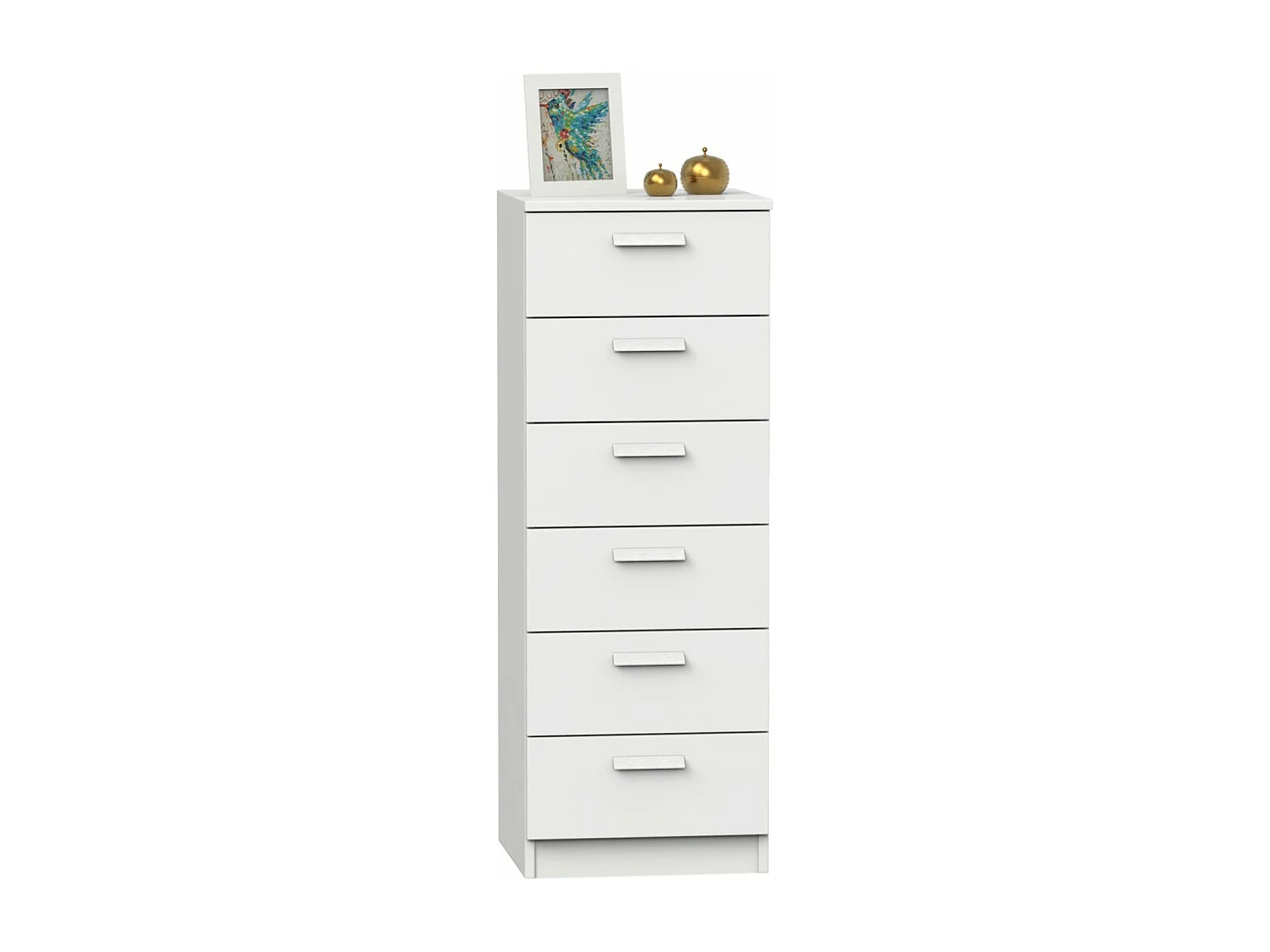 Cajonera, Mueble de almacenamiento color Blanco - Altura 110 x Longitud 40 x Profundidad 40 cm