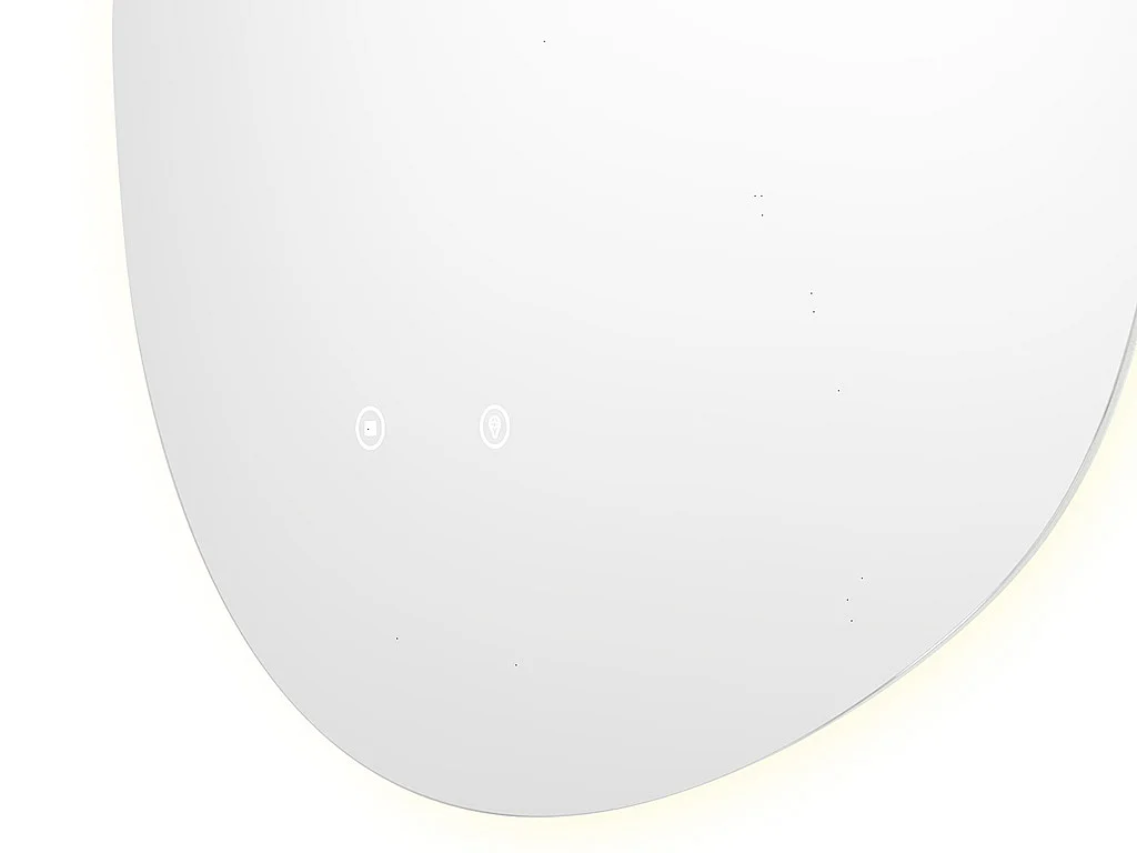 Miroir de salle de bain lumineux asymétrique anti-buée - 60 x 80 cm - INACIA