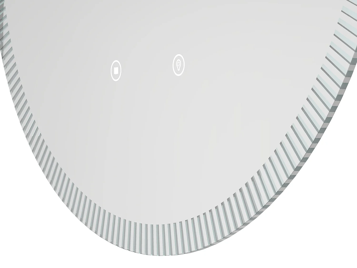 Miroir de salle de bain lumineux soleil avec anti buée et bouton tactile - D60 cm - VERECIO