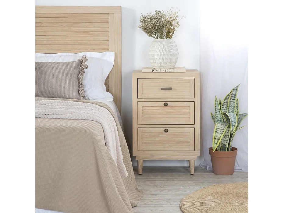 Table de chevet en bois massif naturel 46x69