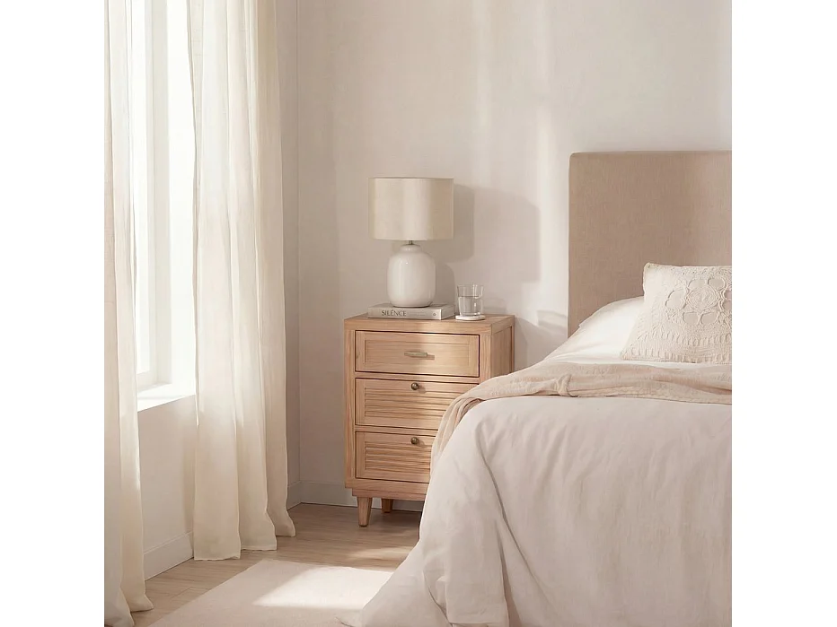 Table de chevet en bois massif naturel 46x69