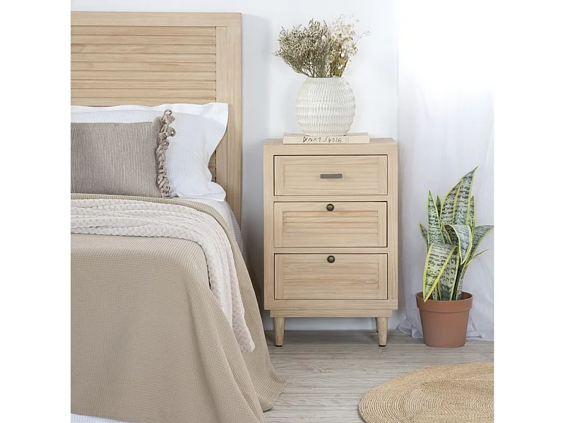 Table de chevet en bois massif naturel 46x69