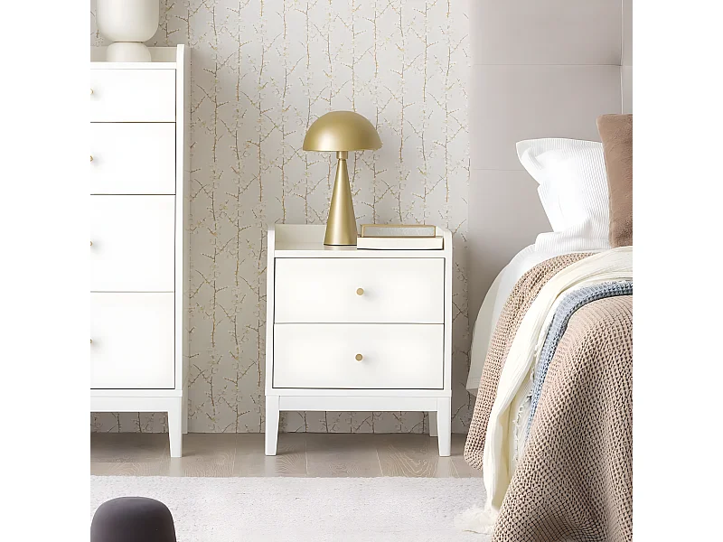 Comodino pannello in mdf bianco 40x60