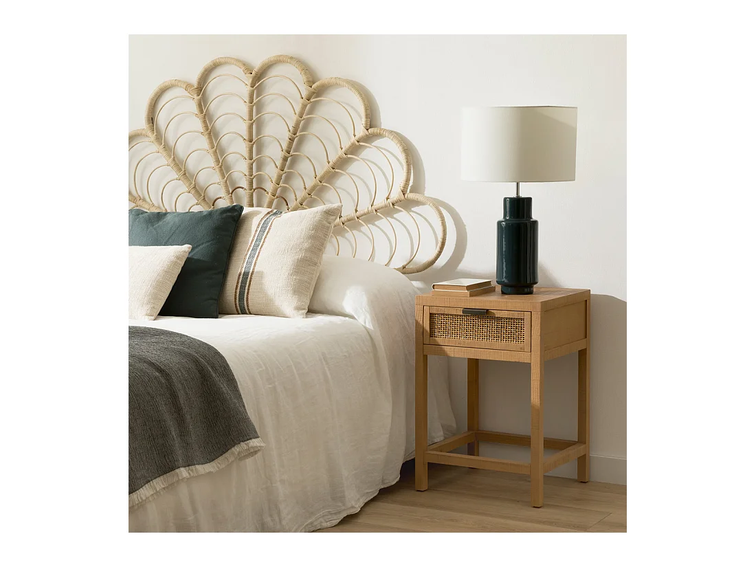 Table de chevet bois  60 cm x 42 cm-Badir