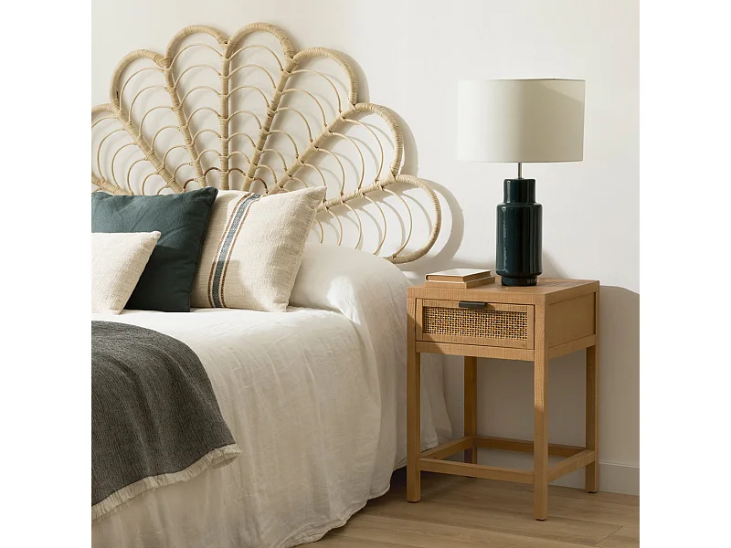 Table de chevet bois  60 cm x 42 cm-Badir