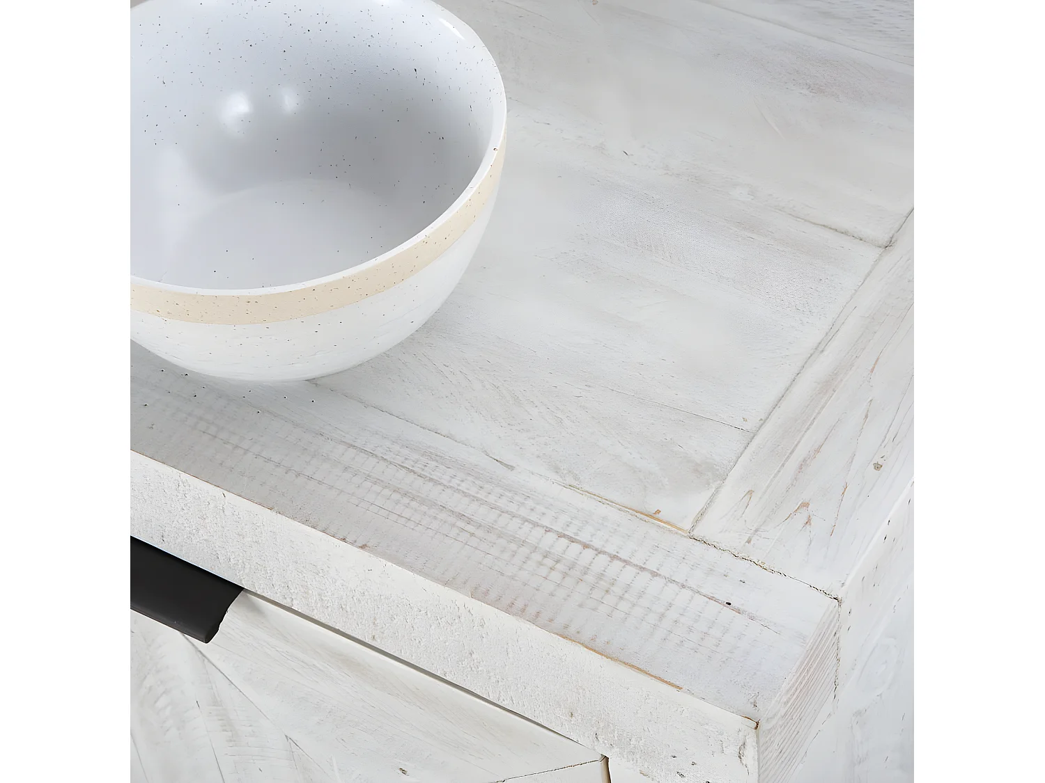 Comodino legno massiccio di araucaria bianco 40x60