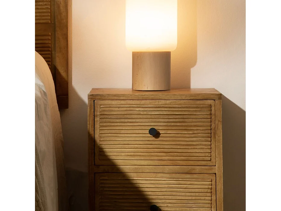 Table de chevet en bois massif naturel 40x61