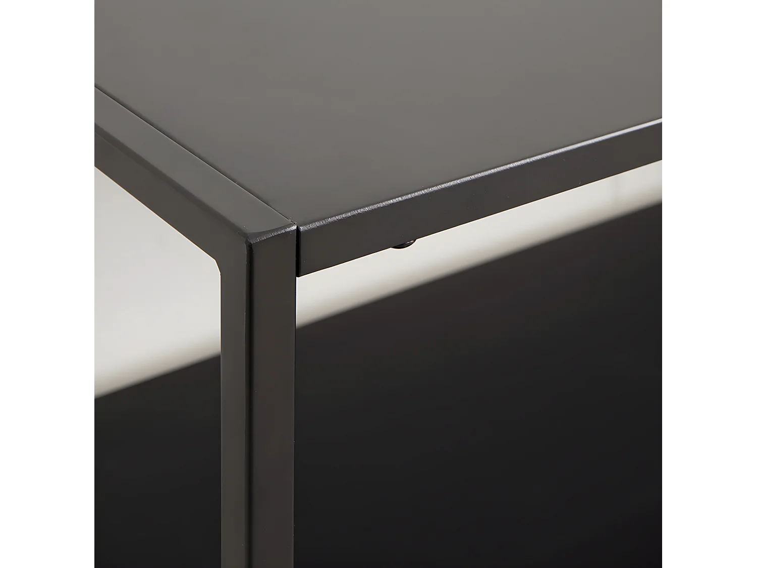 Console métal noir 80 cm x 80 cm-Split