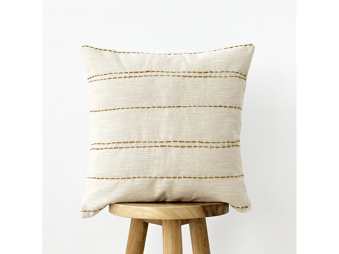 Coussin textile naturel 45 cm x 45 cm-Sia