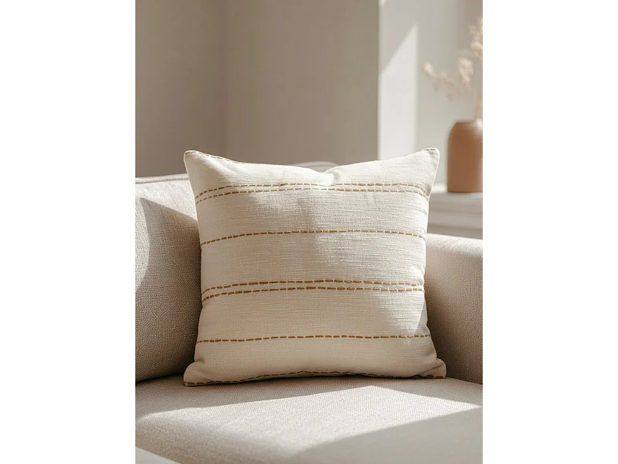 Coussin textile naturel 45 cm x 45 cm-Sia