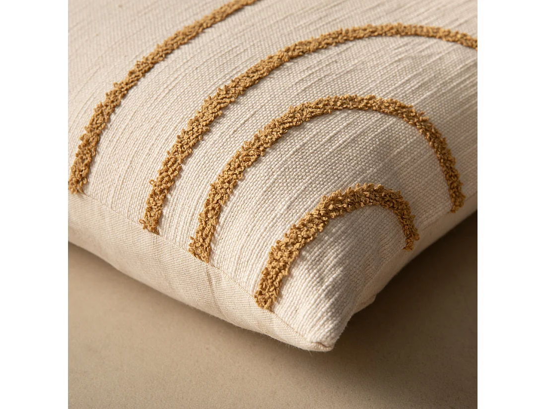 Coussin textile moutarde 45 cm x 45 cm-Naam