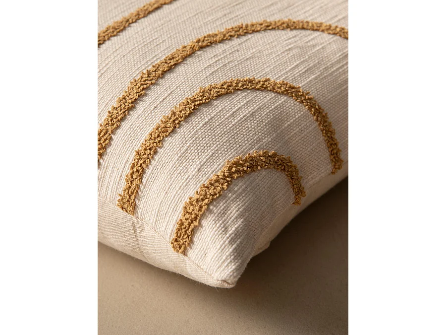 Coussin textile moutarde 45 cm x 45 cm-Naam